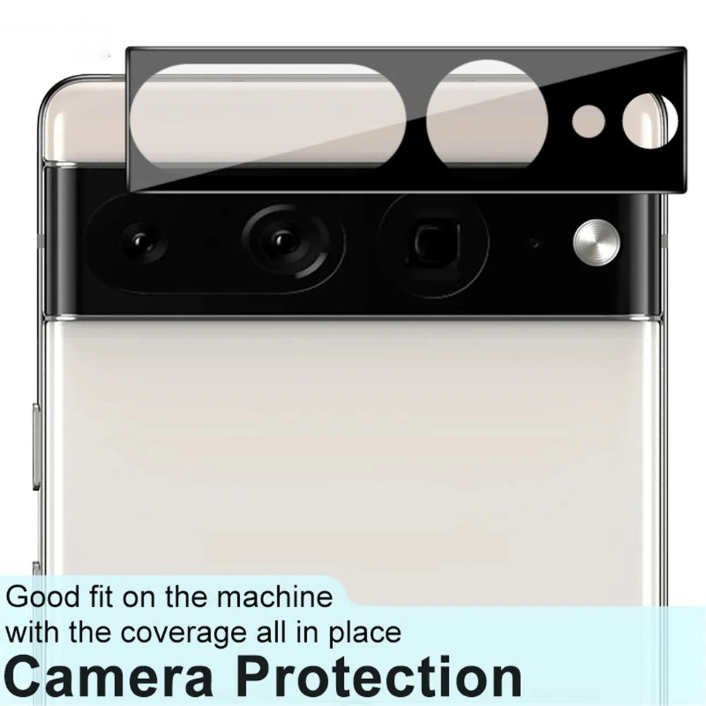 IMAK For Google Pixel 7 Pro 5G Tempered Glass Camera Lens Protector HD Clear Rear Camera Protective Film (Black Version) - 4