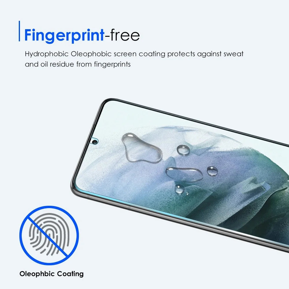 NORTHJO 2Pcs/Set for Samsung Galaxy S21 4G/5G 0.18mm Ultra Clear Tempered Glass Film Fingerprint Unlock Screen Protector - 5