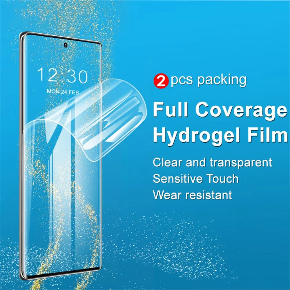 IMAK 2PCS Hydrogel Film III Mobile Phone Screen Protector for Honor 70 5G, HD Clear Anti-scratch Soft TPU Film - 3