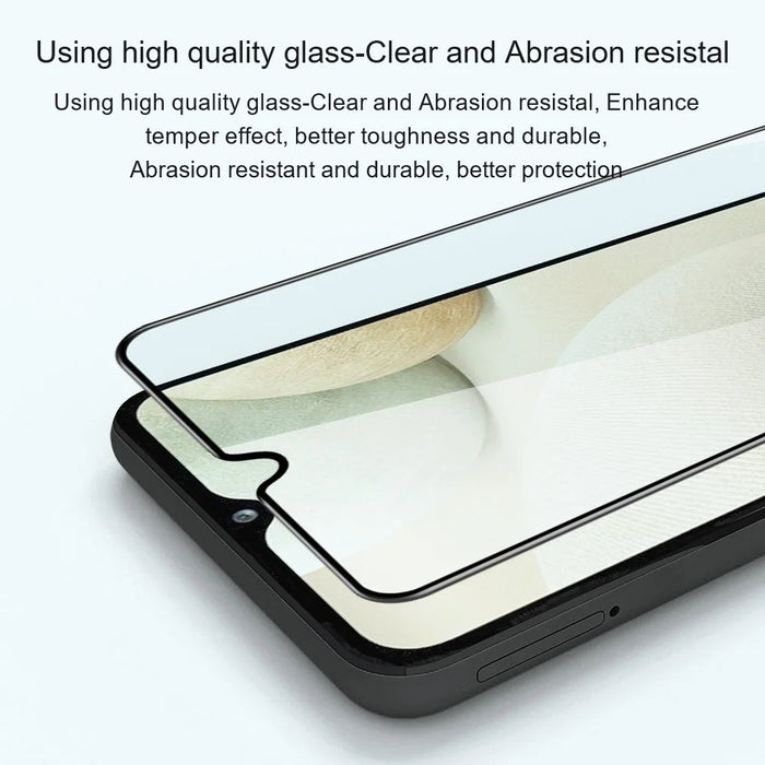 AMORUS 2Pcs / Pack for Samsung Galaxy Xcover6 Pro 5G Tempered Glass Secondary Strengthening Silk Printing Full Glue Full Screen Protector - Black - 5