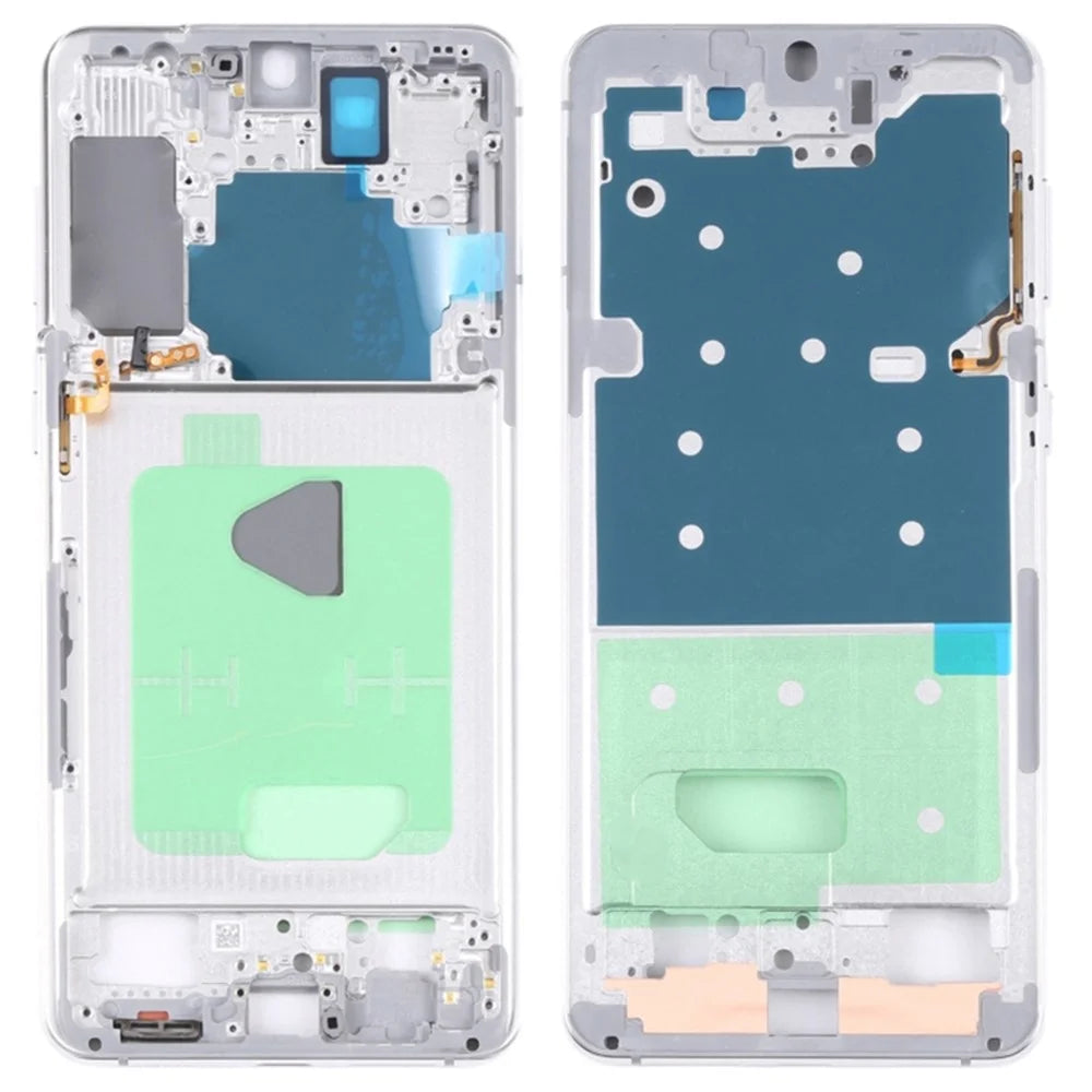 For Samsung Galaxy S21+ 5G G996B OEM Front Housing Frame Repair Part (without Logo) - Silver - 1