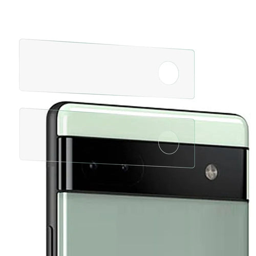 2Pcs / Set For Google Pixel 6a Tempered Glass Camera Lens Protector 2.5D Arc Edge No Bubble Ultra Clear Lens Film - 1