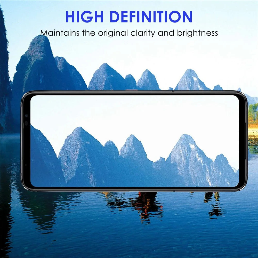 AGC Tempered Glass Film for Asus ROG Phone 6 5G, Full Glue Full Cover Shatter-proof Black Edge Screen Protector - 3