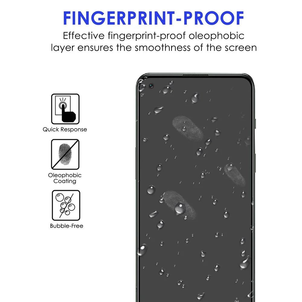 For OnePlus Nord 2T 5G Full Cover AGC Tempered Glass Full Glue Black Edge Explosion-proof Screen Protector - 2