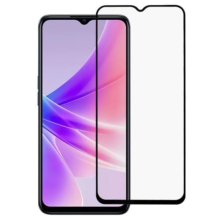 For Oppo A77 5G Full Glue Tempered Glass Screen Protector Full Coverage Anti-explosion Silk Printing Transparent Film - 1