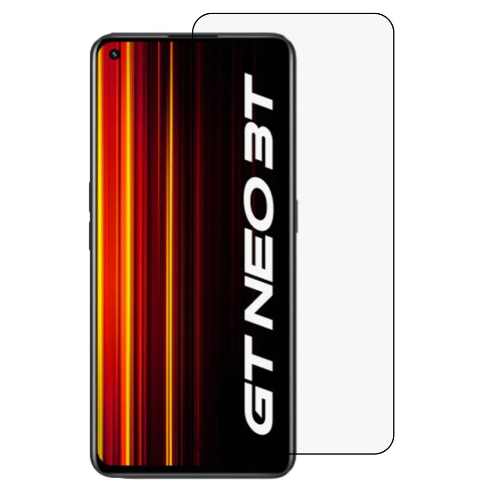 For Realme GT Neo 3T 5G / GT Neo2 5G Silk Printing Screen Protector Clear Full Coverage Full Glue Anti-Scratch Tempered Glass Film - 1