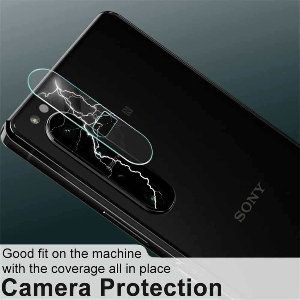 IMAK 2Pcs / Pack Lens Protection Film for ony Xperia 1 IV 5G, Hard Anti-dust Arc Edge Super Clear Tempered Glass Phone Camera Lens Protector - 5