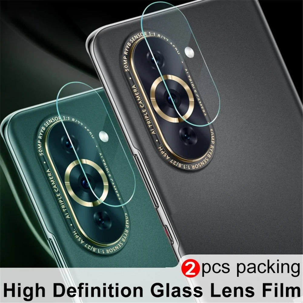 IMAK 2Pcs / Set Camera Lens Protector for Huawei nova 10 Pro 4G, Wear-resistant HD Anti-bubble Tempered Glass Film - 4