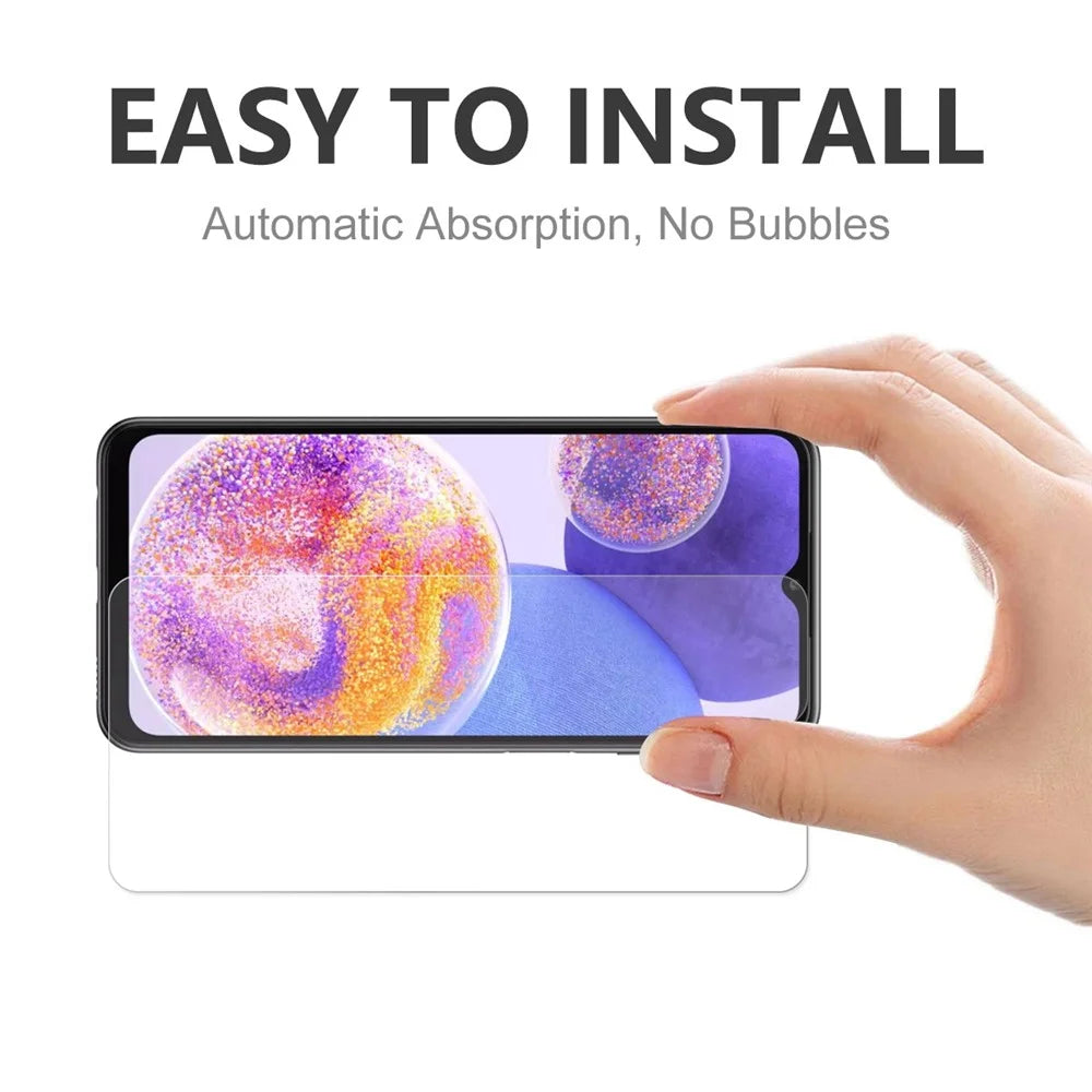 ENKAY HAT PRINCE 2Pcs / Pack for Samsung Galaxy A23 5G (Global Version) / 4G Sensitive Touch 0.26mm Tempered Glass Film HD Anti-fingerprint Full Glue 2.5D Arc Edge 9H Screen Protector - 5