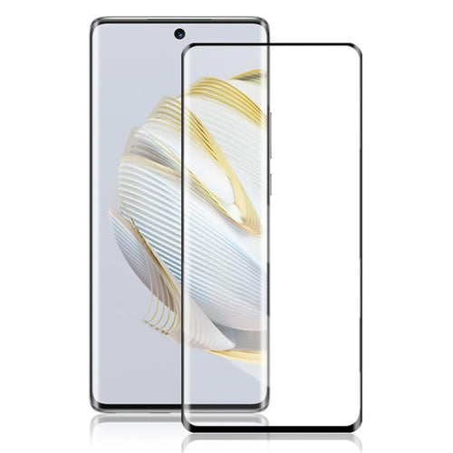 AMORUS For Huawei nova 10 4G Tempered Glass Film 3D Curved Edges Anti-explosion Full Glue Full Screen Protector Silk Printing Edge - Black - 1