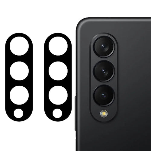 2Pcs / Set Camera Lens Protector for Samsung Galaxy Z Fold4 5G, Silk Printing HD Clear Anti-Scratch Tempered Glass Lens Film - 1