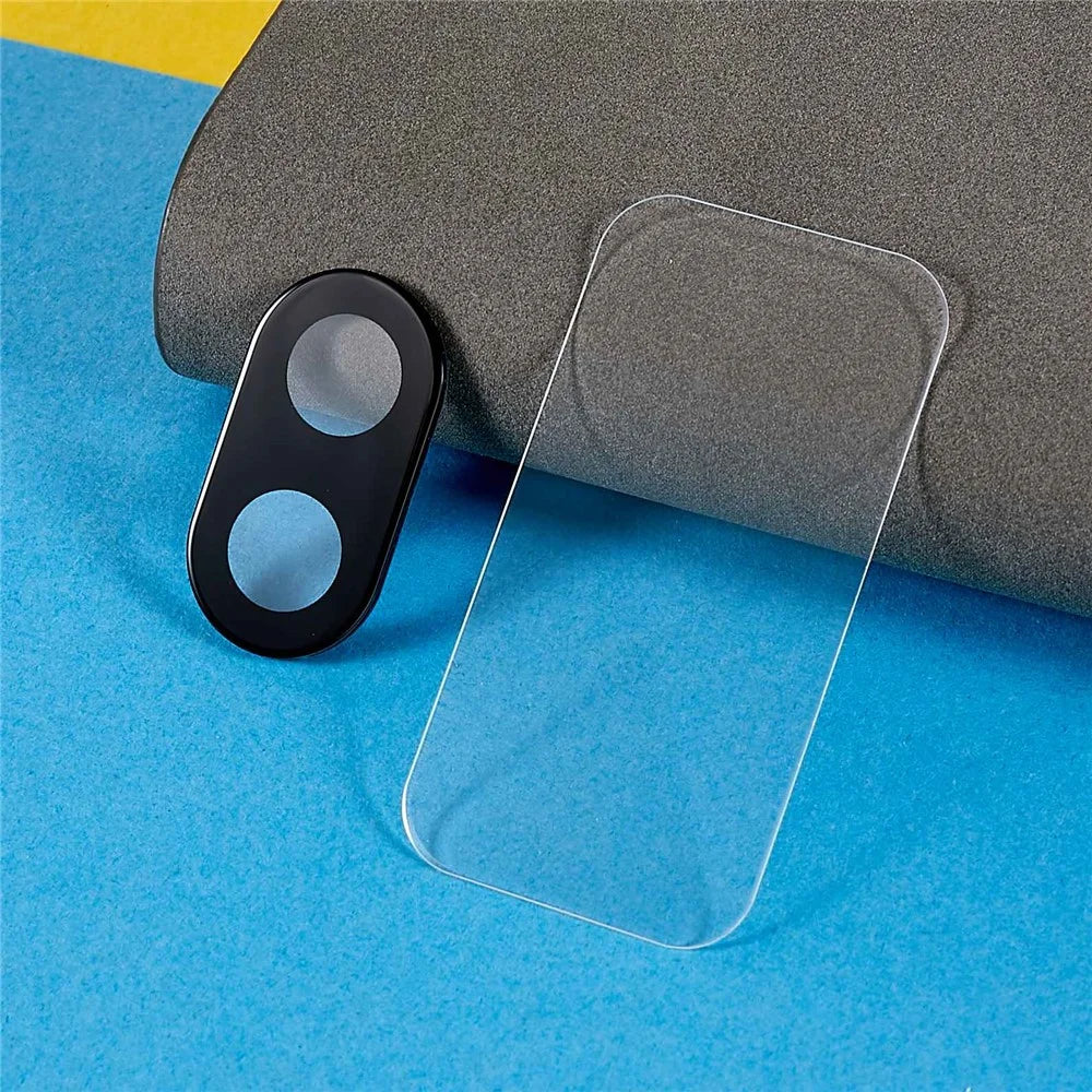 For Samsung Galaxy Z Flip4 5G 2 Sets 3D Silk Printing Tempered Glass Camera Lens Film + 2.5D HD Clear Rear Screen Protector - Black - 4