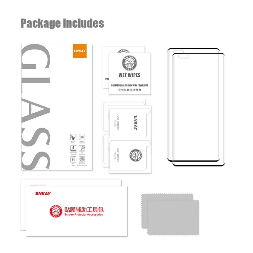 ENKAY HAT PRINCE 2Pcs / Set for Huawei nova 10 Pro 4G 3D Curved Full Screen Protector Side Glue Tempered Glass Support Fingerprint Unlock - 7