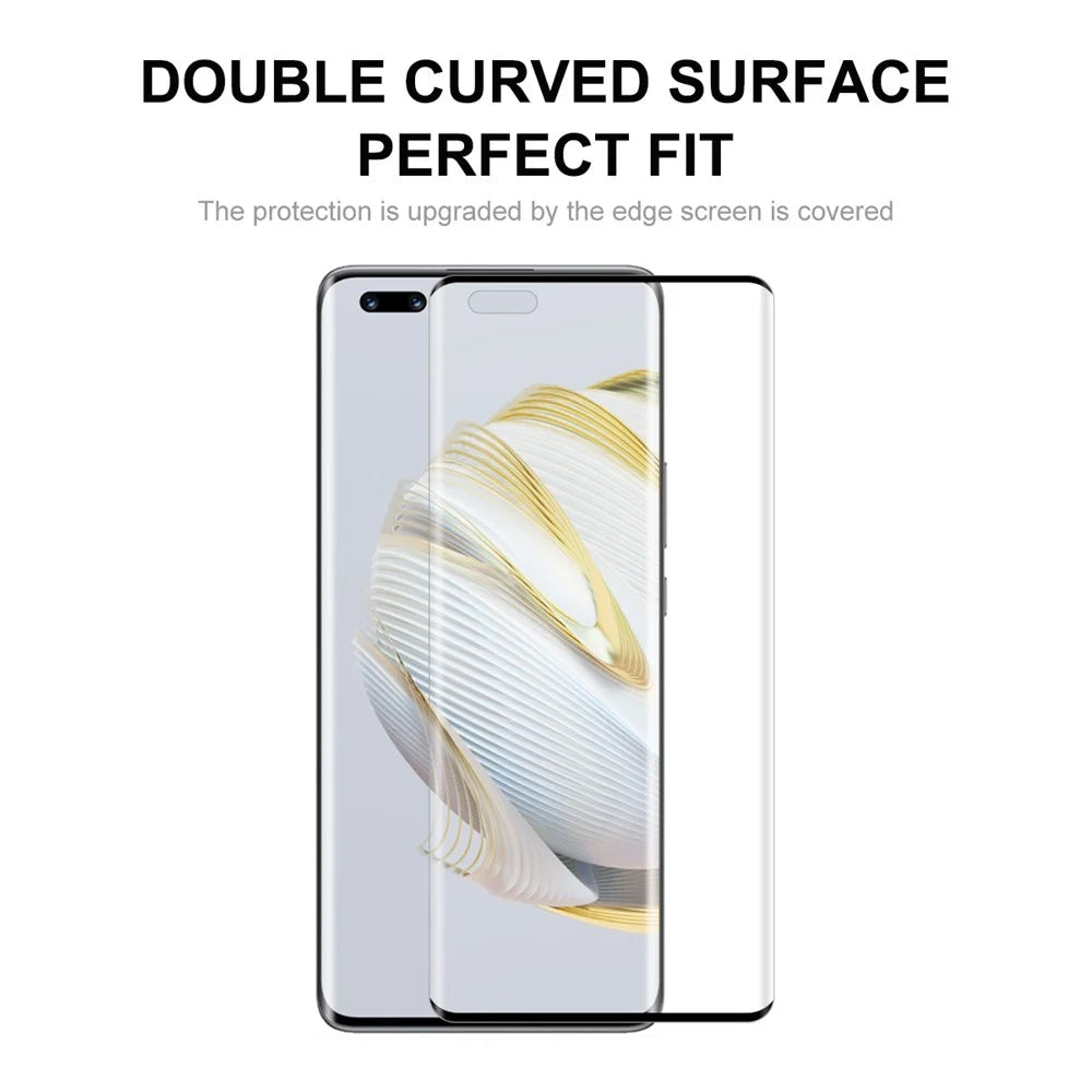 ENKAY HAT PRINCE For Huawei nova 10 Pro 4G Tempered Glass Screen Protector 3D Curved Side Glue Full Cover Film Support Fingerprint Unlock - 2