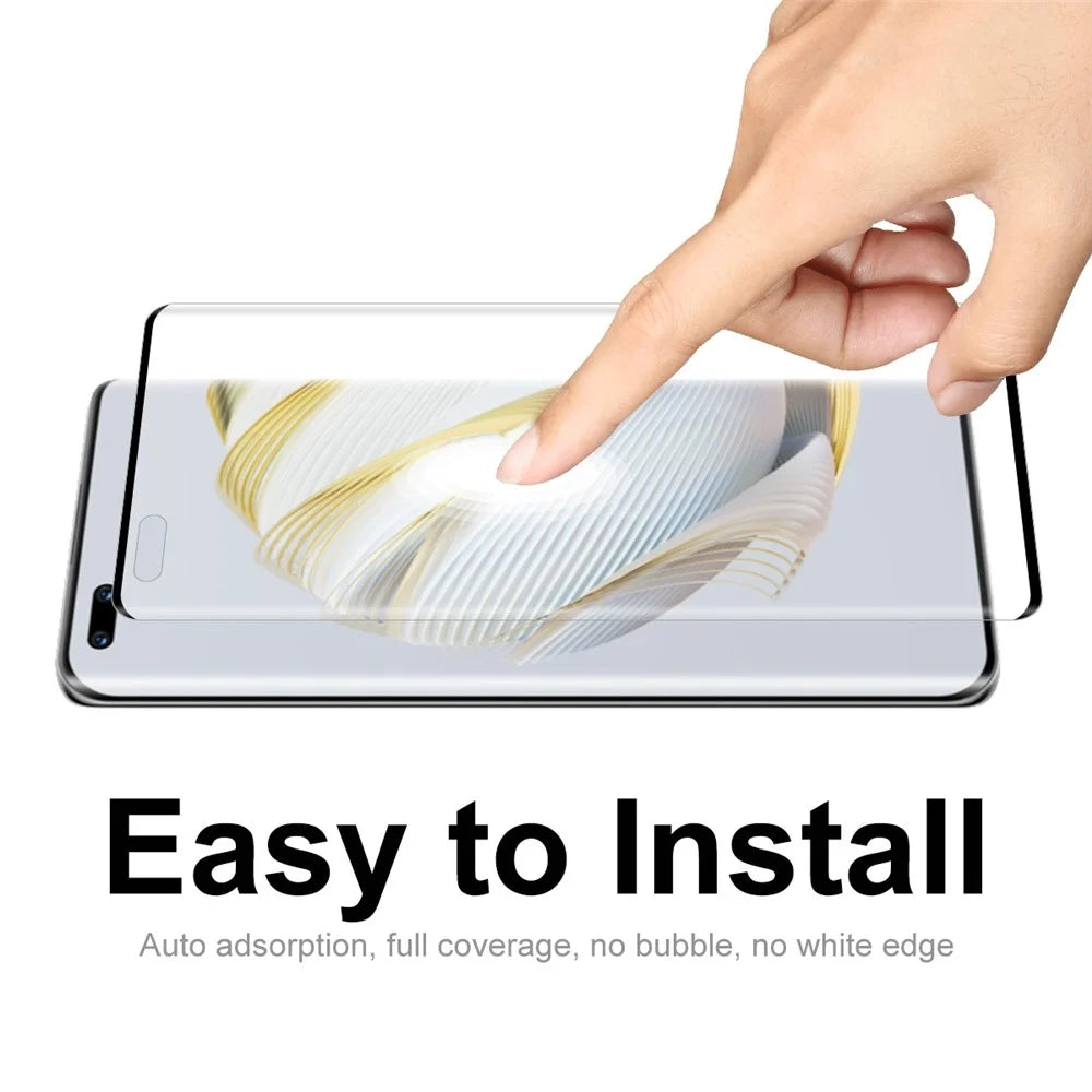 ENKAY HAT PRINCE For Huawei nova 10 Pro 4G Tempered Glass Screen Protector 3D Curved Side Glue Full Cover Film Support Fingerprint Unlock - 4