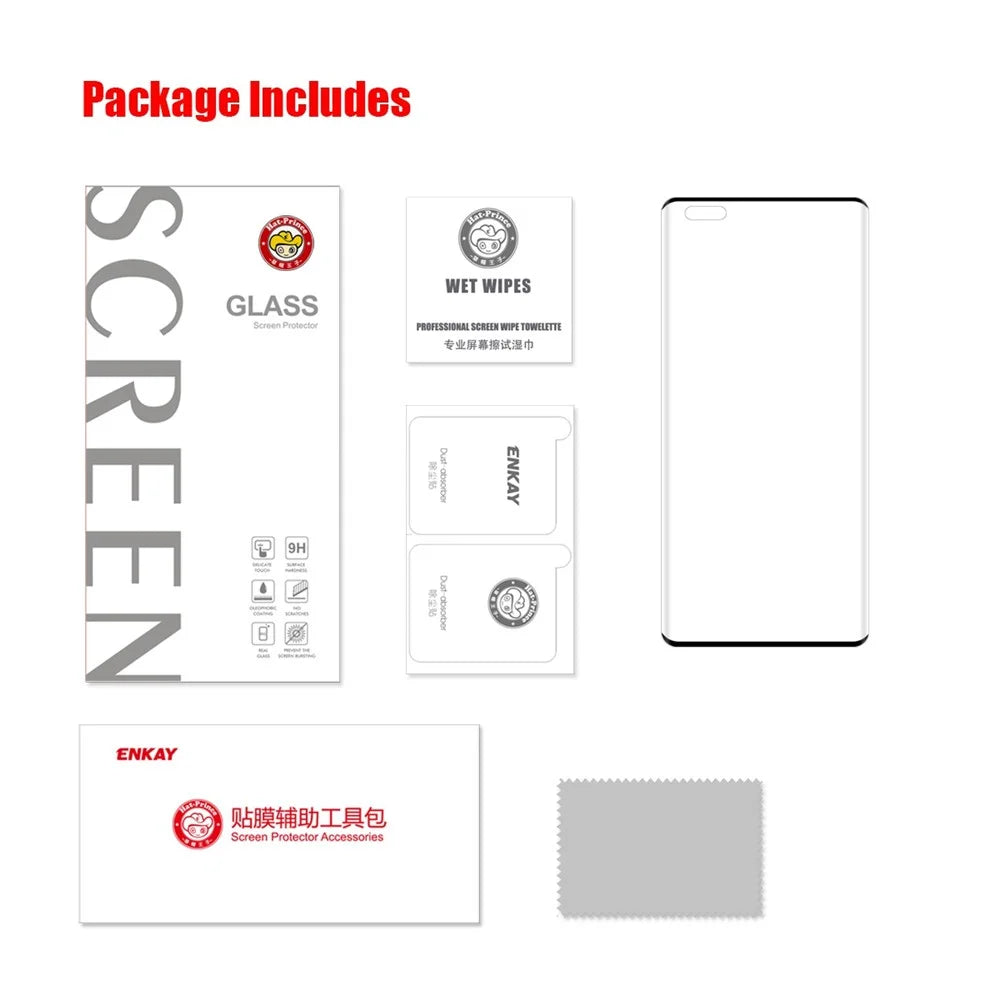 ENKAY HAT PRINCE For Huawei nova 10 Pro 4G Tempered Glass Screen Protector 3D Curved Side Glue Full Cover Film Support Fingerprint Unlock - 7
