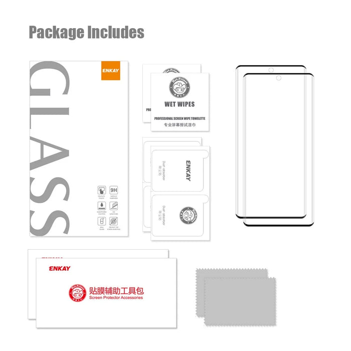 ENKAY HAT PRINCE 2Pcs / Set for Huawei nova 10 4G 3D Curved Tempered Glass Screen Protector Support Fingerprint Unlock - 7