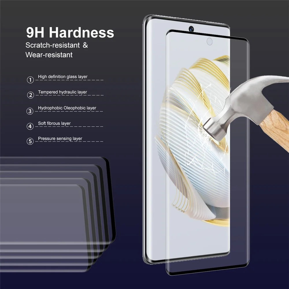 ENKAY HAT PRINCE For Huawei nova 10 4G Tempered Glass Film 3D Curved Side Glue HD Full Screen Protector Support Fingerprint Unlock - 4