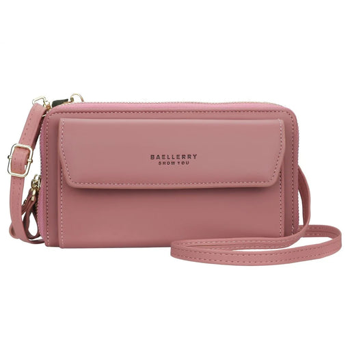 BAELLERRY N0109 Women's Crossbody Bag Large Capacity Purse Shoulder Bag for Daily Use - Deep Pink - 1