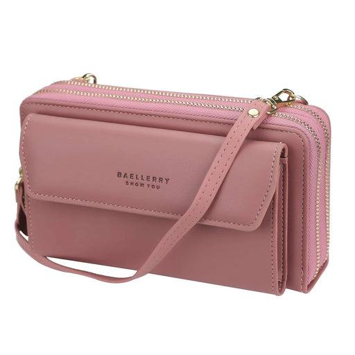 BAELLERRY N0109 Women's Crossbody Bag Large Capacity Purse Shoulder Bag for Daily Use - Deep Pink - 2
