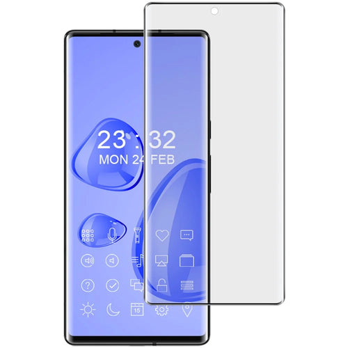 IMAK AGC Glass Screen Protector for Google Pixel 7 Pro, 3D Curved Ultra Clear Side Glue Full Cover Screen Film - 1