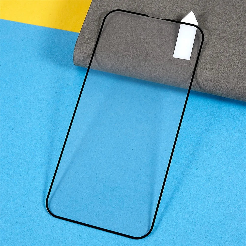RURIHAI for iPhone 14 Plus 6.7 inch  2.5D Ultra Clear Black Edge Full Covering Screen Protector Secondary Hardening 9H Full Glue Aluminum-silicon Glass Film - 3