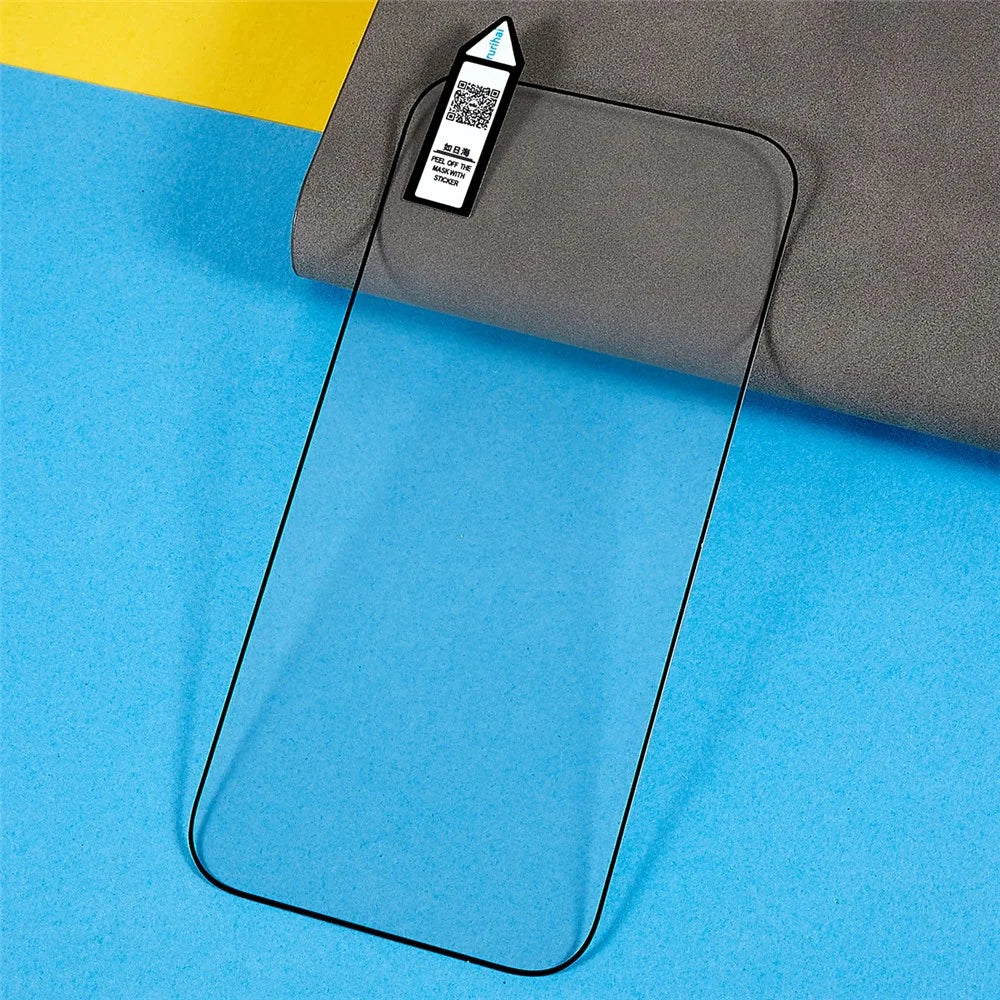 RURIHAI for iPhone 14 Pro Max 6.7 inch 2.5D Full Covering Black Edge Screen Protector Secondary Hardening Ultra Clear Full Glue Aluminum-silicon Glass Film - 5
