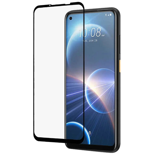 RURIHAI Aluminum-silicon Glass Film for HTC Desire 22 Pro 5G, Full Glue 2.5D Secondary Hardening 9H Anti-wear Full Screen HD Screen Protector - 1