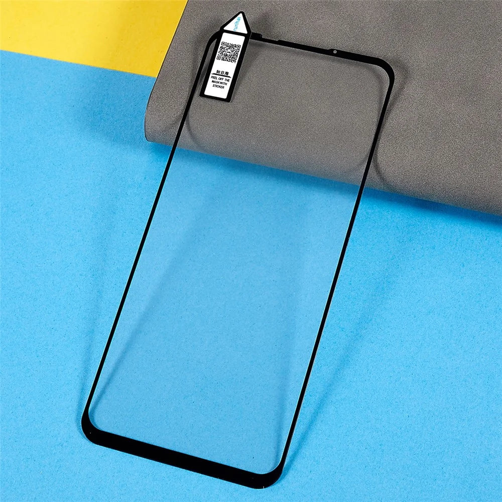 RURIHAI Aluminum-silicon Glass Film for HTC Desire 22 Pro 5G, Full Glue 2.5D Secondary Hardening 9H Anti-wear Full Screen HD Screen Protector - 6