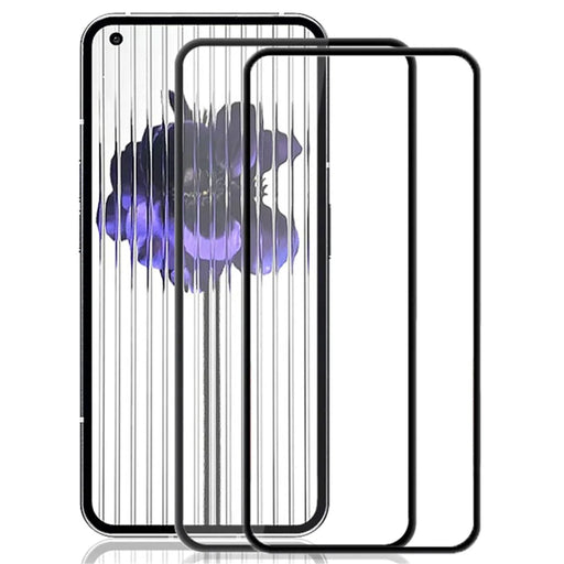 AMORUS 2Pcs / Set For Nothing phone (1) 5G Full Glue Tempered Glass Secondary Hardening Silk Printing Full Screen Protector - Black - 1