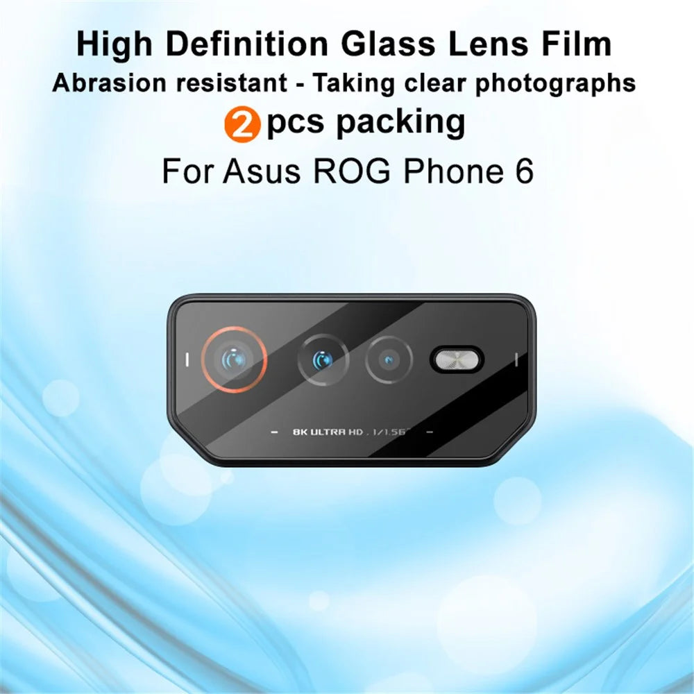 IMAK 2Pcs / Set Camera Lens Protector for Asus ROG Phone 6 5G / Phone 6 Pro 5G, Ultra HD Anti-Scratch Tempered Glass Lens Film - 2
