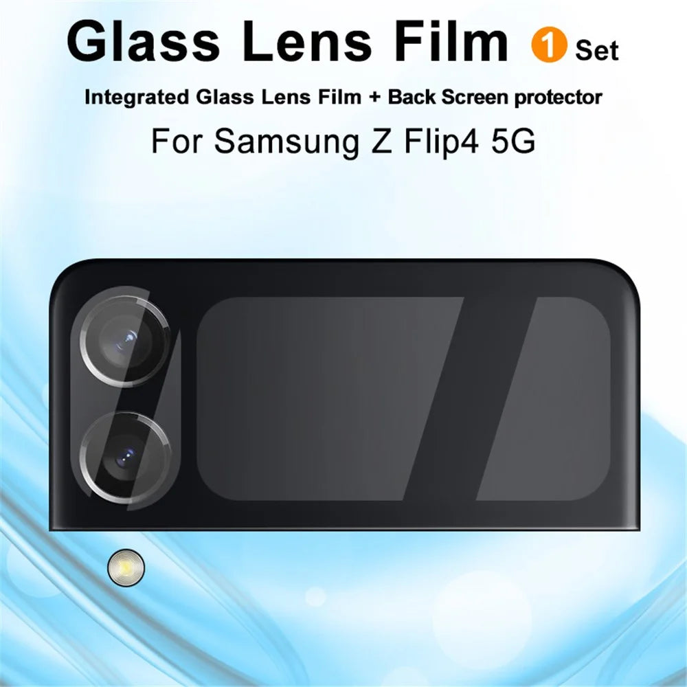 IMAK for Samsung Galaxy Z Flip4 5G Camera Lens Film Anti-Scratch HD Tempered Glass Lens Protector + Back Screen Protector - 2