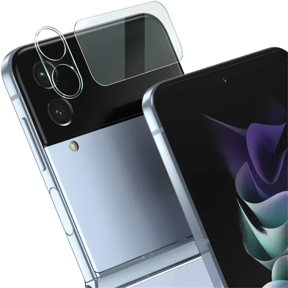 IMAK for Samsung Galaxy Z Flip4 5G Camera Lens Film Anti-Scratch HD Tempered Glass Lens Protector + Back Screen Protector - 5