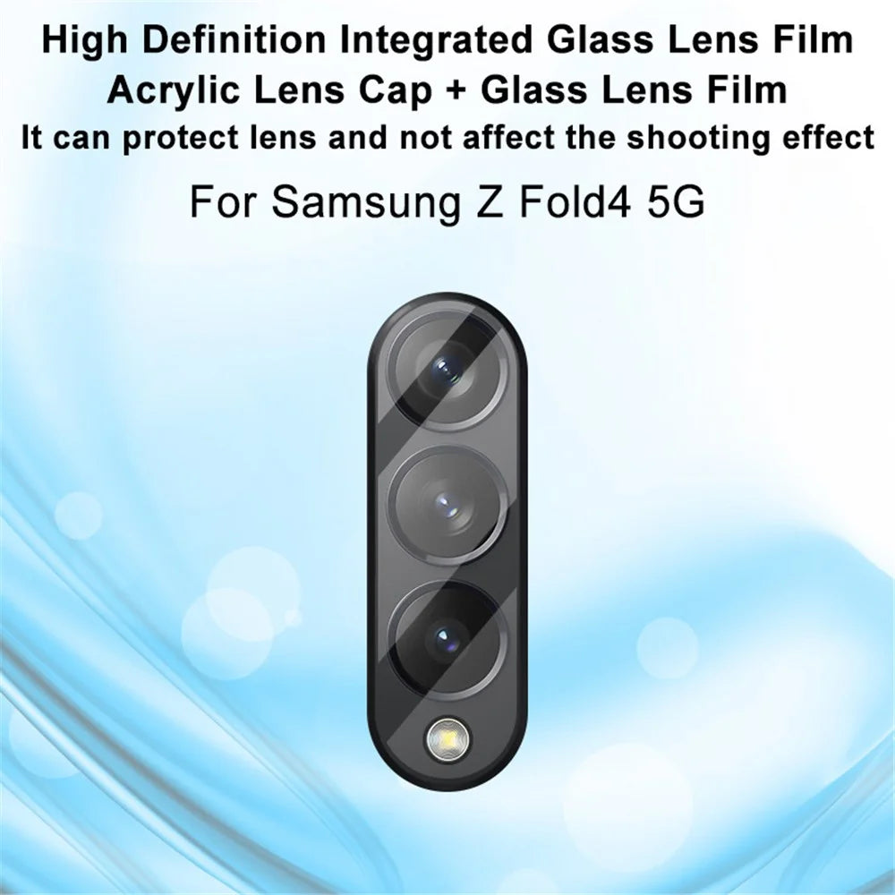 IMAK Camera Lens Film for Samsung Galaxy Z Fold4 5G Anti-scratch Anti-oil HD Tempered Glass Lens Protector + Acrylic Lens Cap - 2