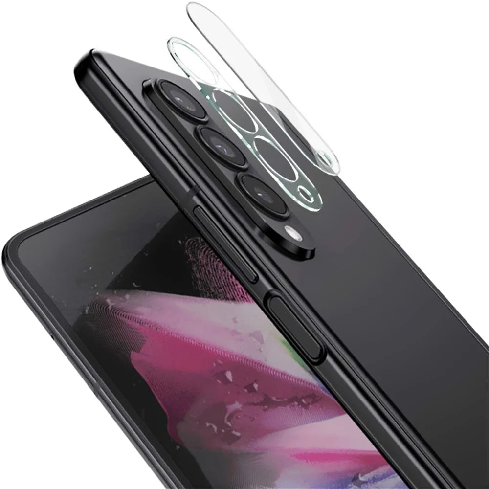 IMAK Camera Lens Film for Samsung Galaxy Z Fold4 5G Anti-scratch Anti-oil HD Tempered Glass Lens Protector + Acrylic Lens Cap - 4