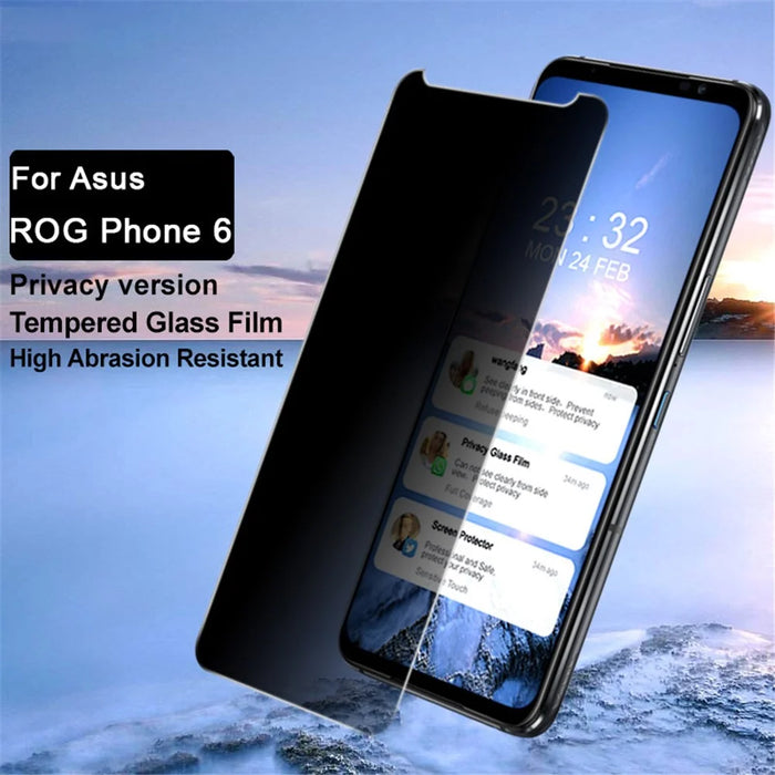 IMAK for Asus ROG Phone 6 5G / 6 Pro 5G / 7 5G / 7 Pro / 7 Ultimate Privacy Screen Protector Full Coverage Anti-Scratch Full Glue Tempered Glass Film - 3