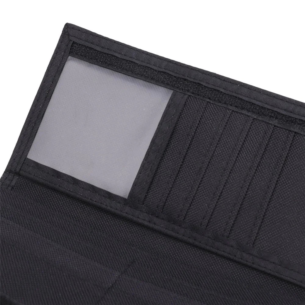 JEMINAL 21705 Men Canvas Long Wallet Multifunctional Card Cash Money Holder Bi-fold Purse - Dark Blue - 5
