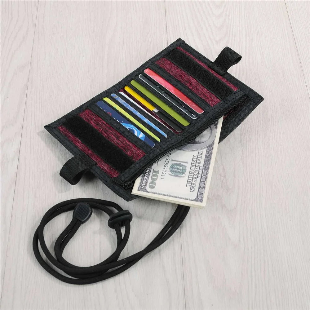 JEMINAL 32139 Canvas Neck Strap ID Card Holder Badge Holder Adjustable Lanyard - Wine Red - 3