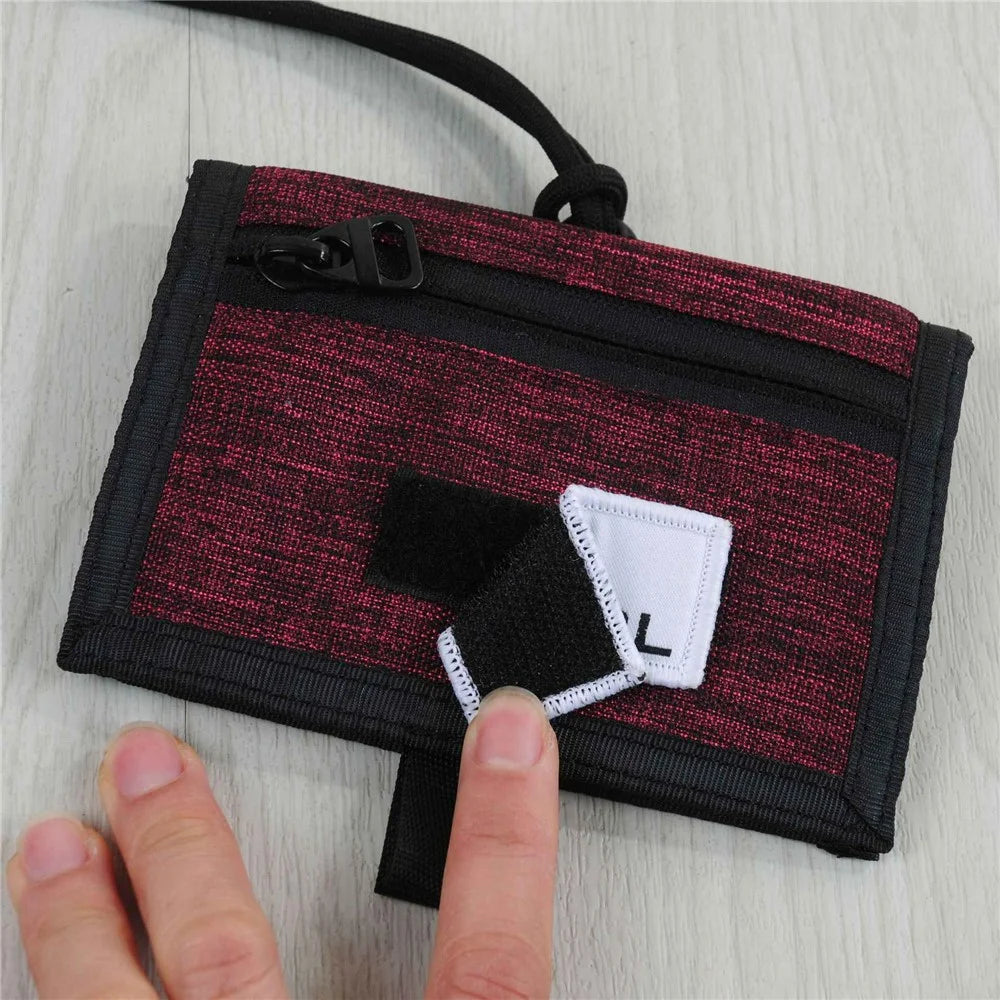 JEMINAL 32139 Canvas Neck Strap ID Card Holder Badge Holder Adjustable Lanyard - Wine Red - 5