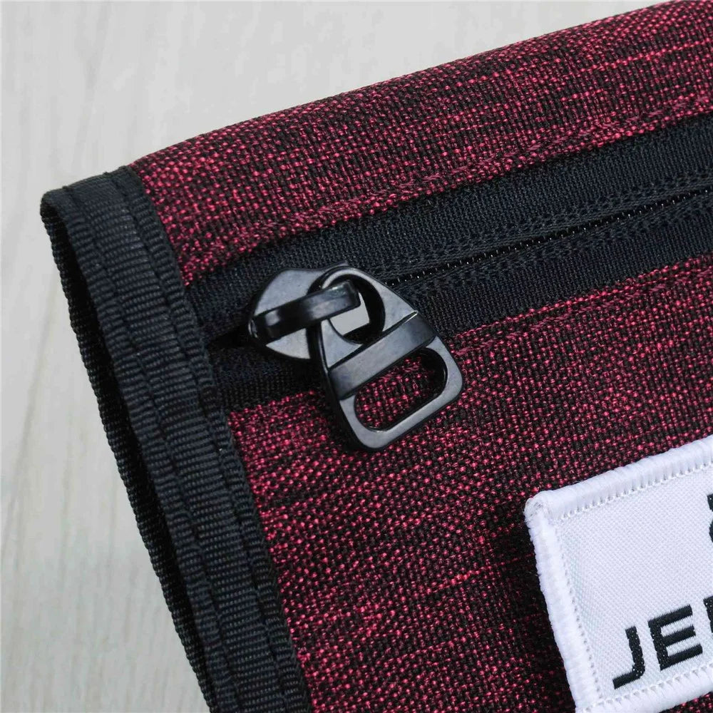 JEMINAL 32139 Canvas Neck Strap ID Card Holder Badge Holder Adjustable Lanyard - Wine Red - 7
