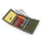 JEMINAL 1420 Solid Color Stitching Nylon Wallet Student Tri-fold Wallet Coin Purse Cards Holder - Green - 2