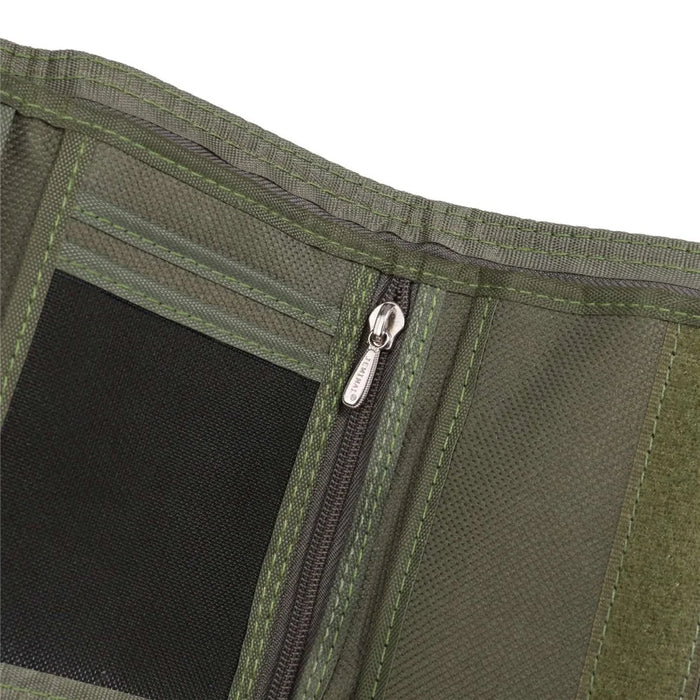 JEMINAL 1420 Solid Color Stitching Nylon Wallet Student Tri-fold Wallet Coin Purse Cards Holder - Green - 6