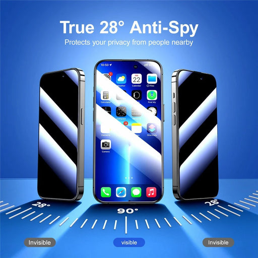 JOYROOM JR-P02 Silk Printing Tempered Glass Film for iPhone 14 Pro 6.1 inch, Anti-Spy Full Covering Anti-scratch Explosion-proof Screen Protector - 2