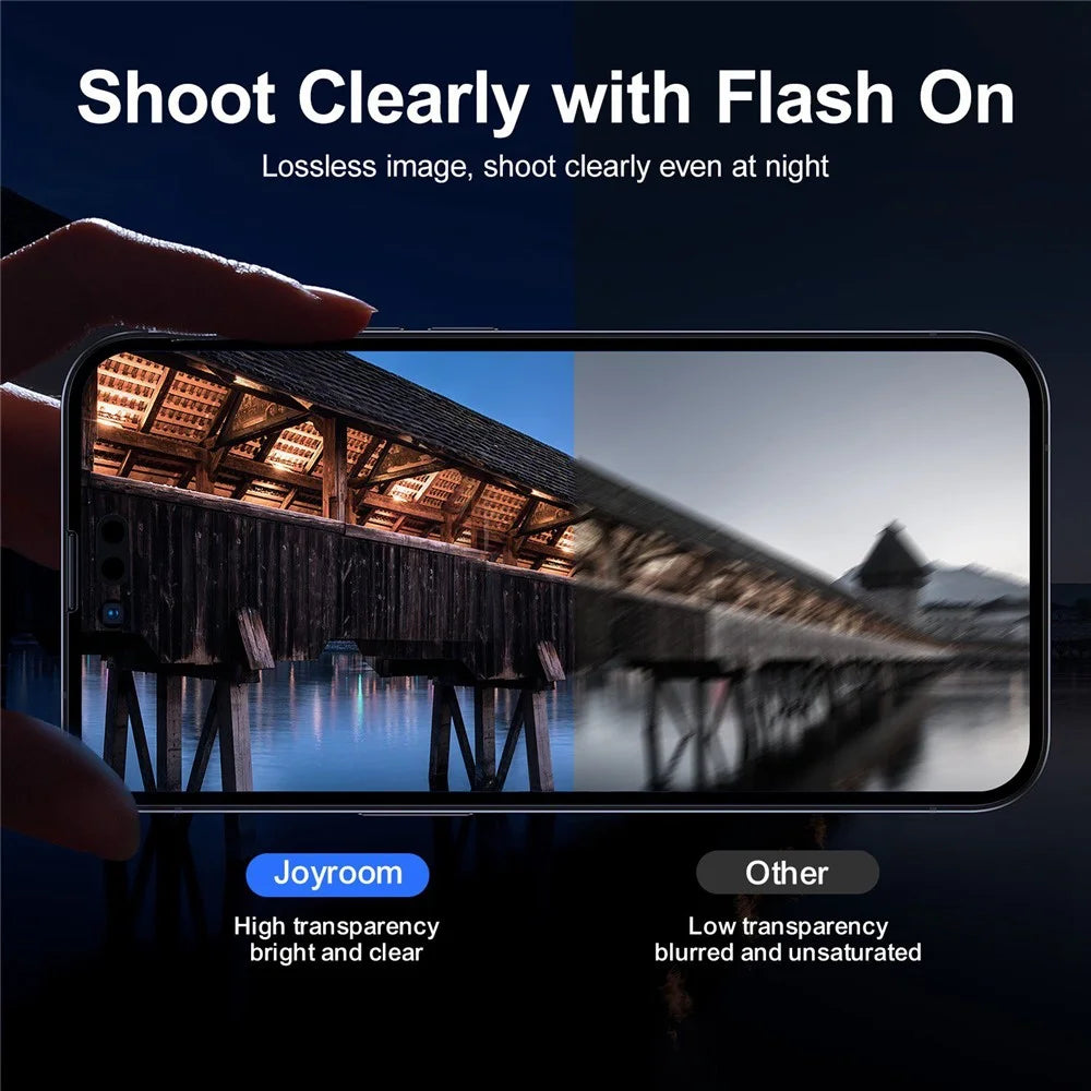 JOYROOM JR-LJ3 for iPhone 14 Pro 6.1 inch / 14 Pro Max 6.7 inch Tempered Glass Camera Lens Protector HD Clear Full Glue Full Cover Lens Film - 7