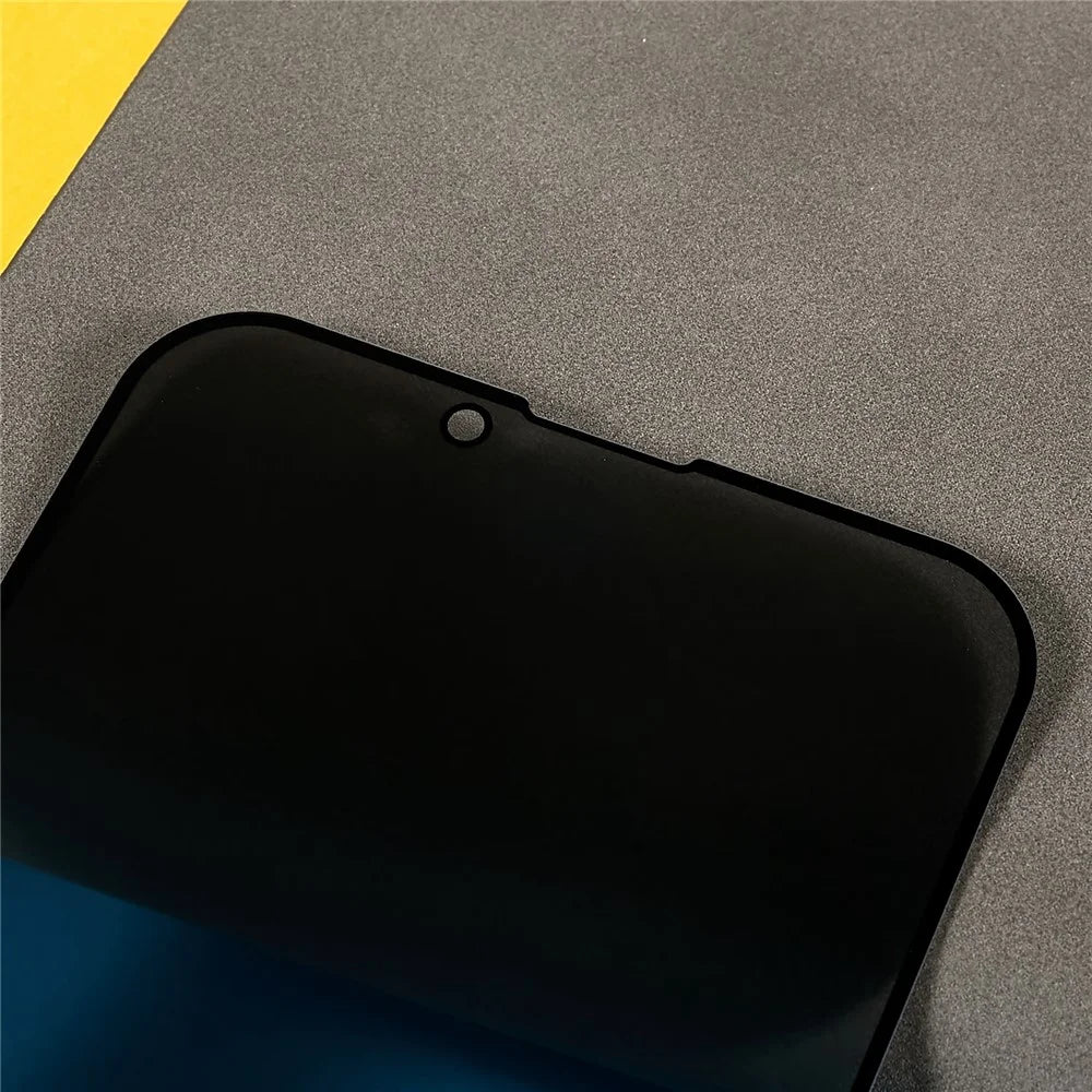 For iPhone 14 6.1 inch Full Covering High Aluminium-silicon Glass Film Anti-peep Privacy Protection Anti-wear Full Glue Silk Printing Tempered Glass Screen Protector - 5