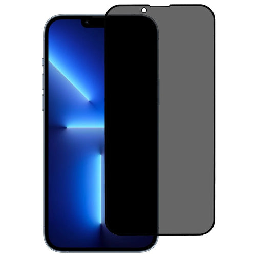 For iPhone 14 Plus Full Screen High Aluminium-silicon Glass Film Anti-peep Privacy Protection Full Glue Silk Printing Anti-scratch Tempered Glass Screen Protector - 1