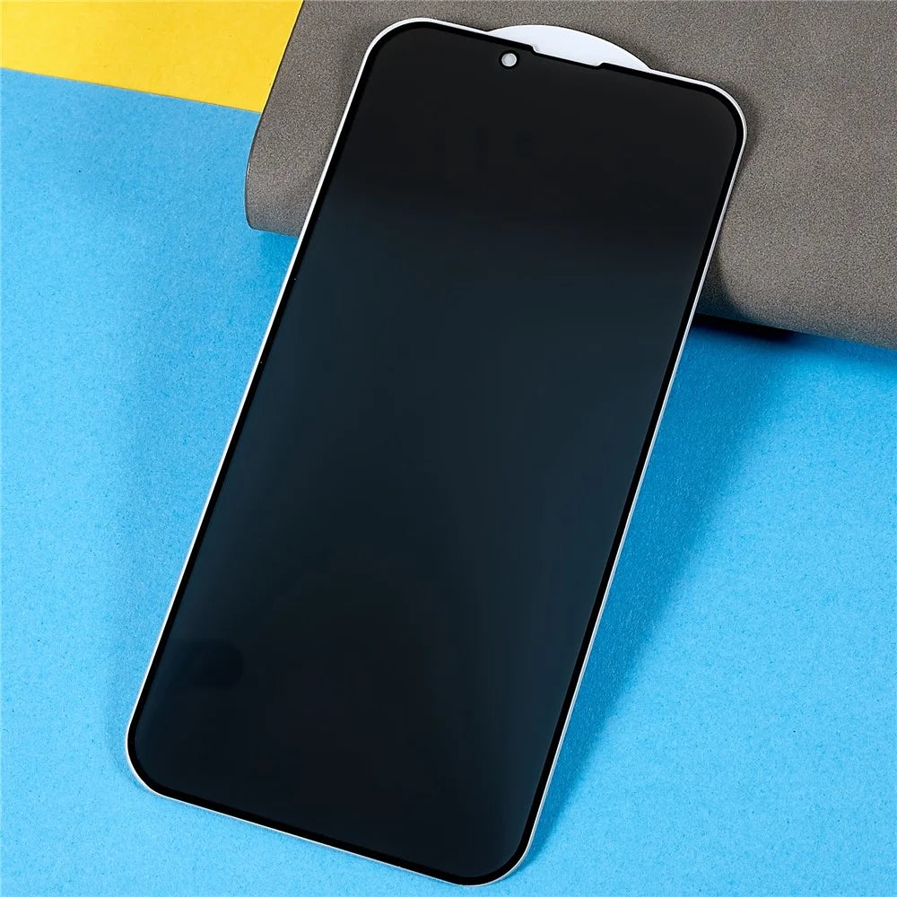 For iPhone 14 Plus Full Screen High Aluminium-silicon Glass Film Anti-peep Privacy Protection Full Glue Silk Printing Anti-scratch Tempered Glass Screen Protector - 3