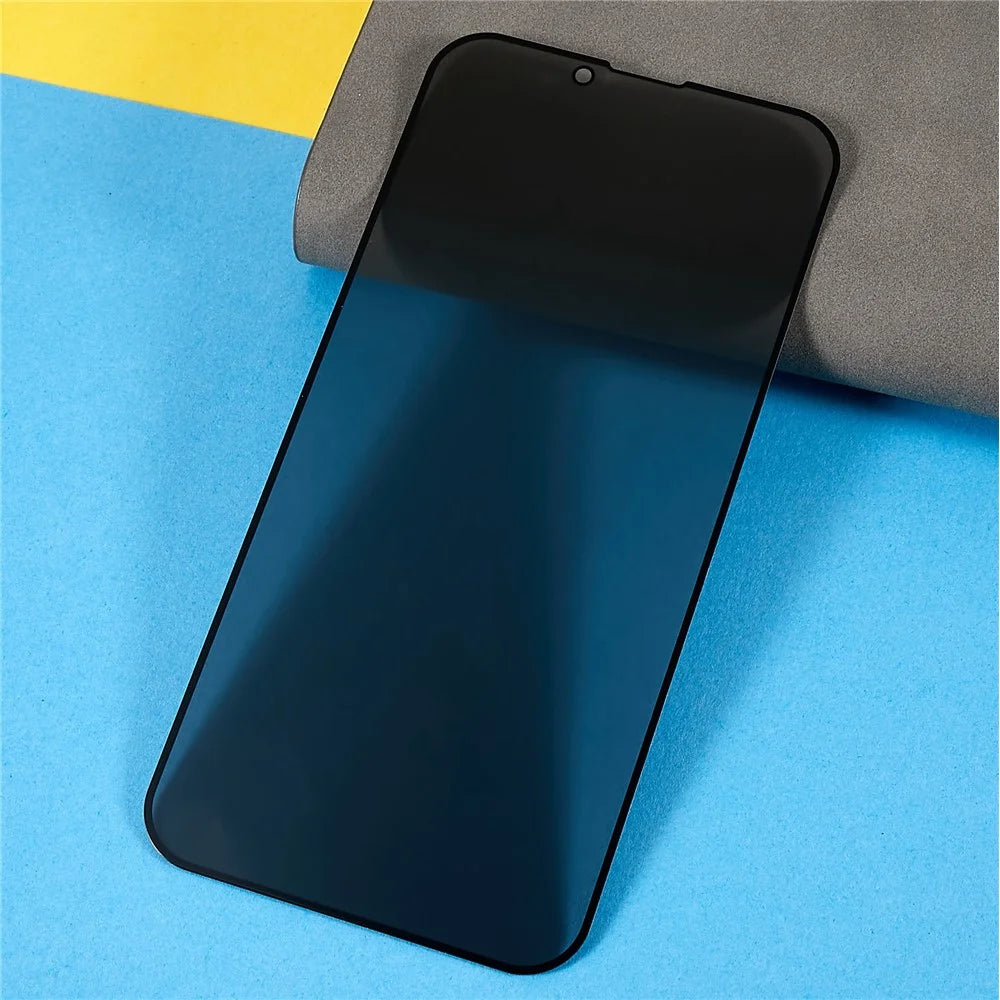 For iPhone 14 Plus Full Screen High Aluminium-silicon Glass Film Anti-peep Privacy Protection Full Glue Silk Printing Anti-scratch Tempered Glass Screen Protector - 4