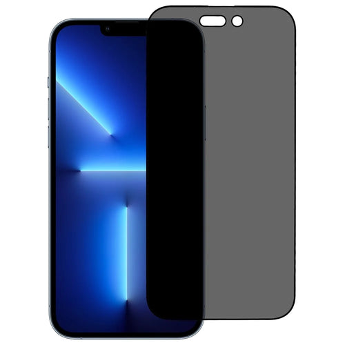 For iPhone 14 Pro Max 6.7 inch High Aluminium-silicon Glass Film Anti-peep Full Glue Anti-explosion Silk Printing Full Covering Tempered Glass Screen Protector - 1