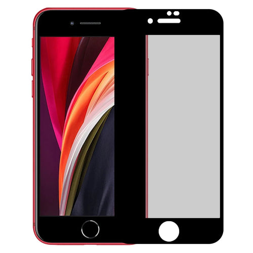 For iPhone SE (2022) / (2020) / 7 / 8 4.7 inch Anti-spy Full Screen Protector Full Glue Silk Printing High Aluminium-silicon Glass Film - 1